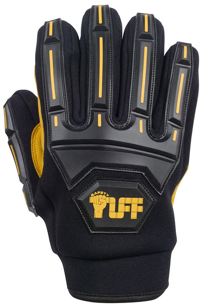 The back of a Safety TUFF Impact & Cut Resistant Glove