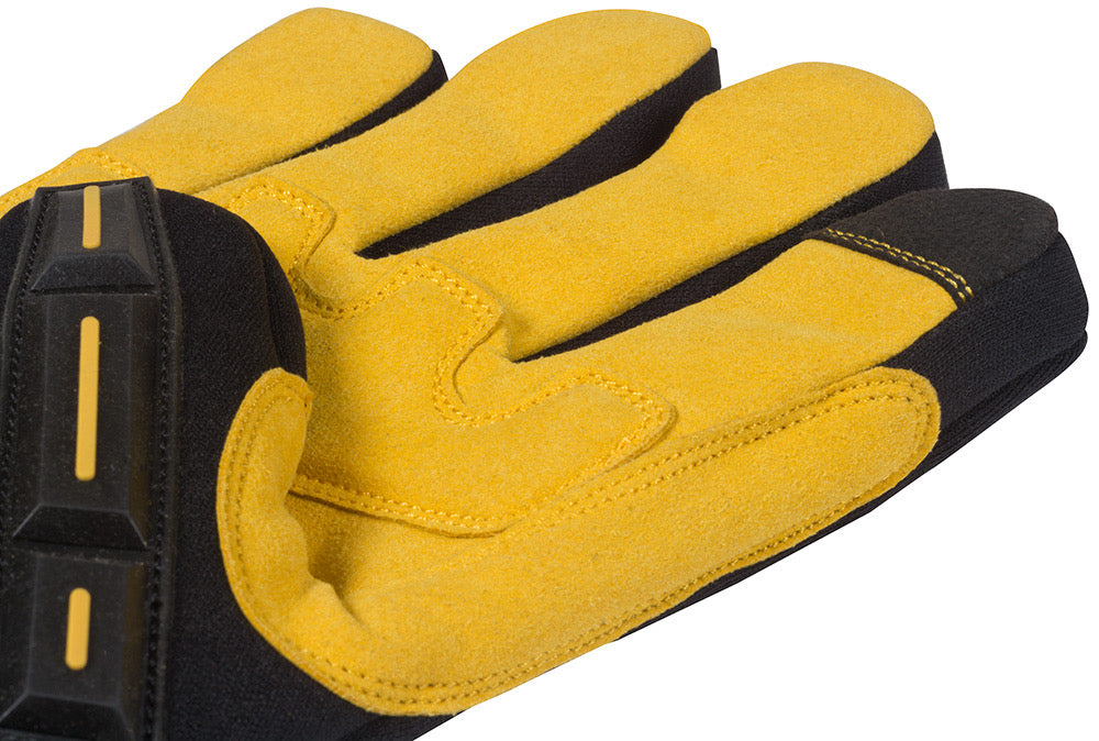 The fingers of a Safety TUFF Impact & Cut Resistant Glove