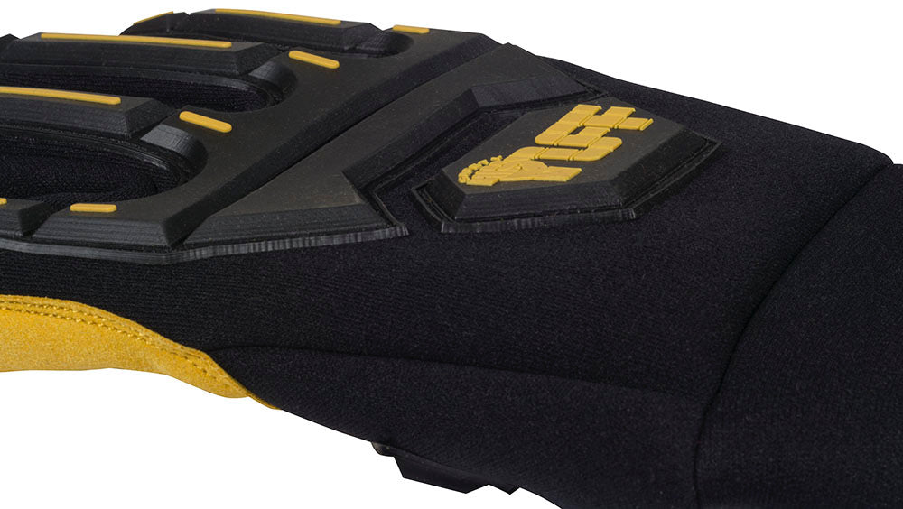 The back of a Safety TUFF Impact & Cut Resistant Glove side view